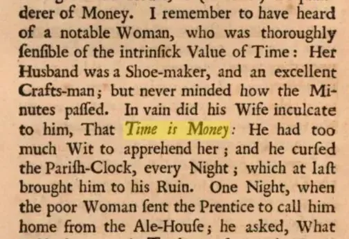 Quote from The Free Thinker, from Lady-day to Michaelmas